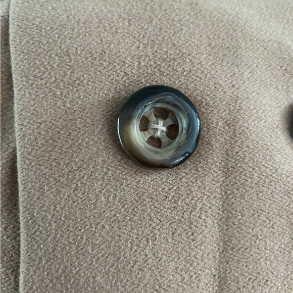Fossil Tan Peacoat Wool Blend Size XS "50% Modern 50% Vintage" Button Closure - Picture 8 of 13